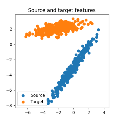 Source and target features