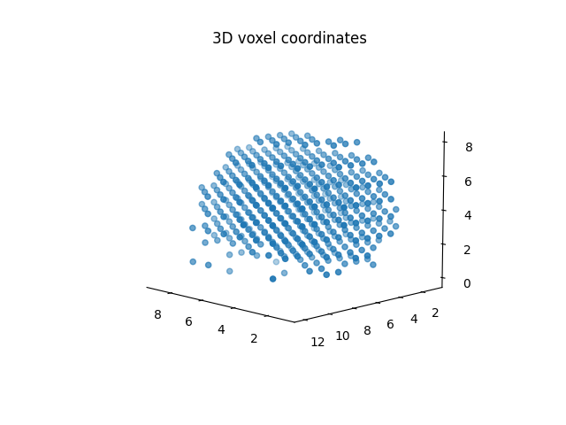 3D voxel coordinates